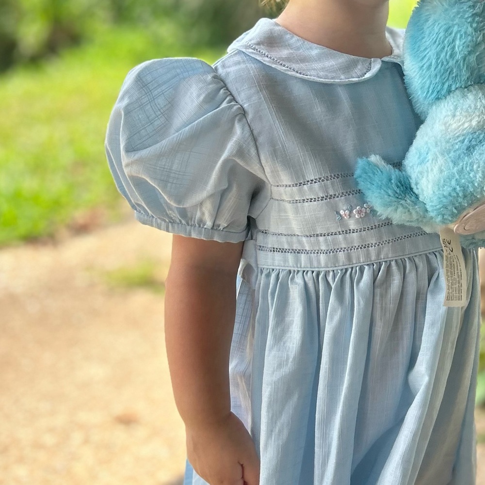 Carriage boutique vintage smocked collard dress size 24mo - Picture 9 of 10